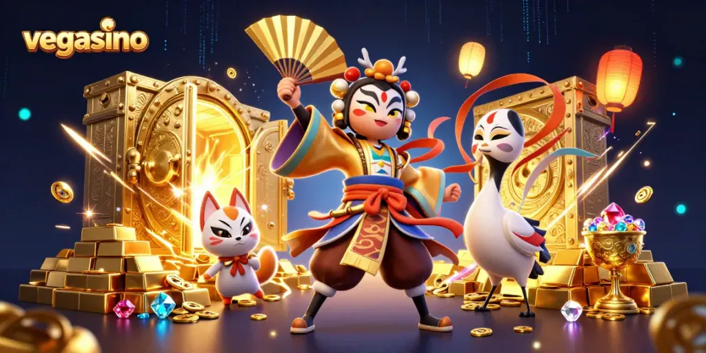 Experience thrilling wins at Vegasino, where kabuki warriors and treasure await!